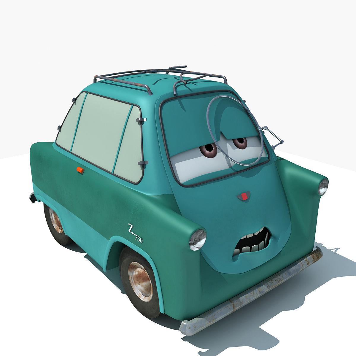 Cars 2 Movie - Professor Z 3D model_1