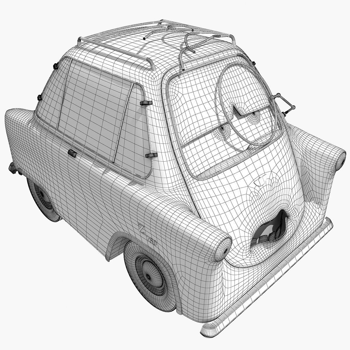 Cars 2 Movie - Professor Z 3D model_15