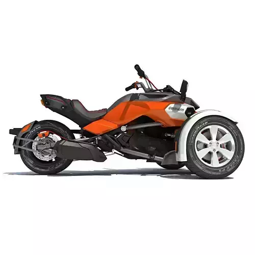 Orange Chopper Can-Am Spyder 3D model