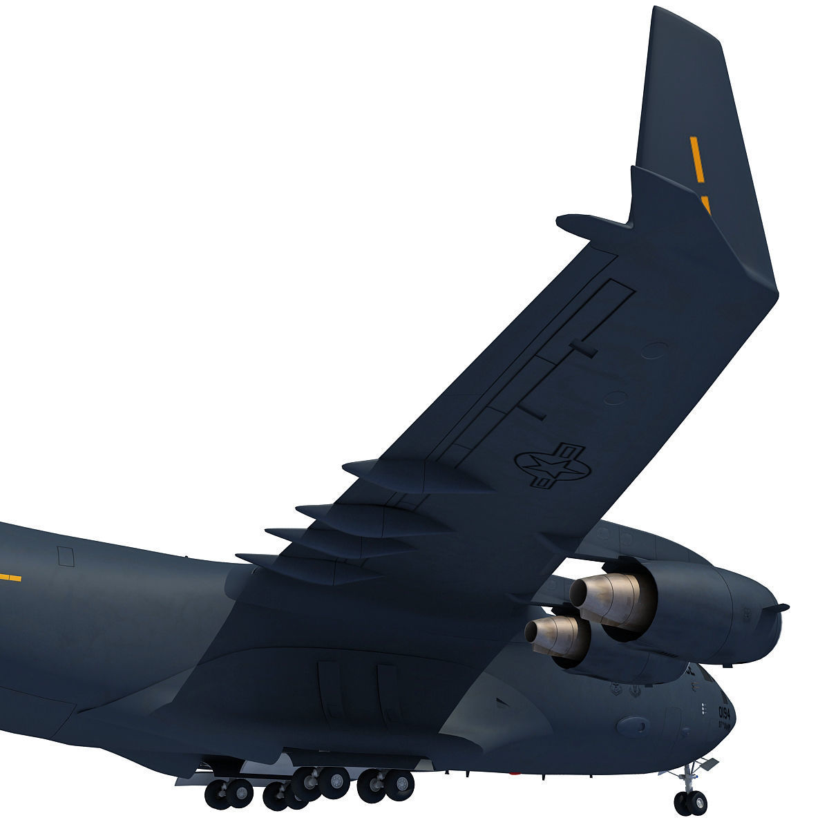 Military Globemaster C-17 Aircraft 3D model_12