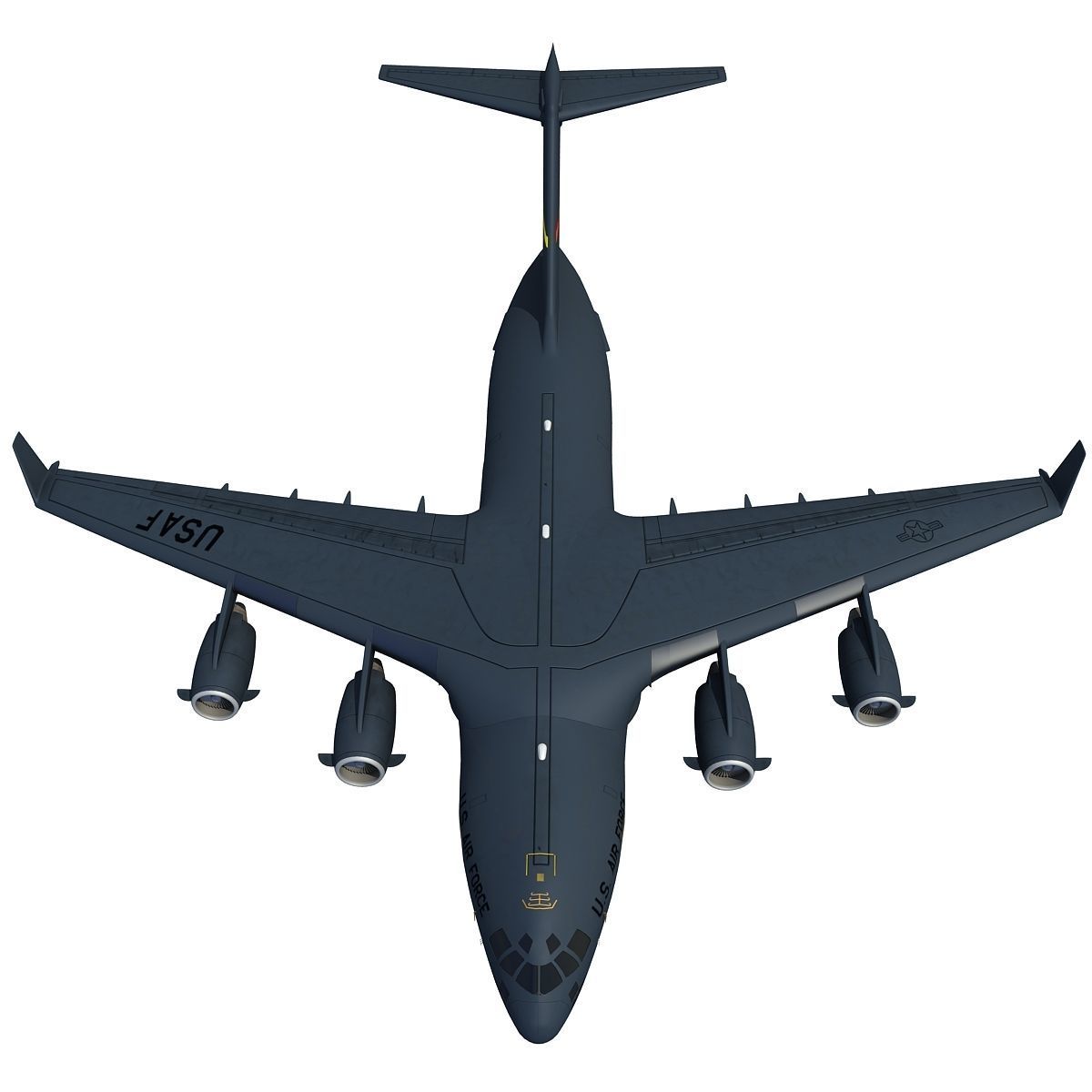 Military Globemaster C-17 Aircraft 3D model_7