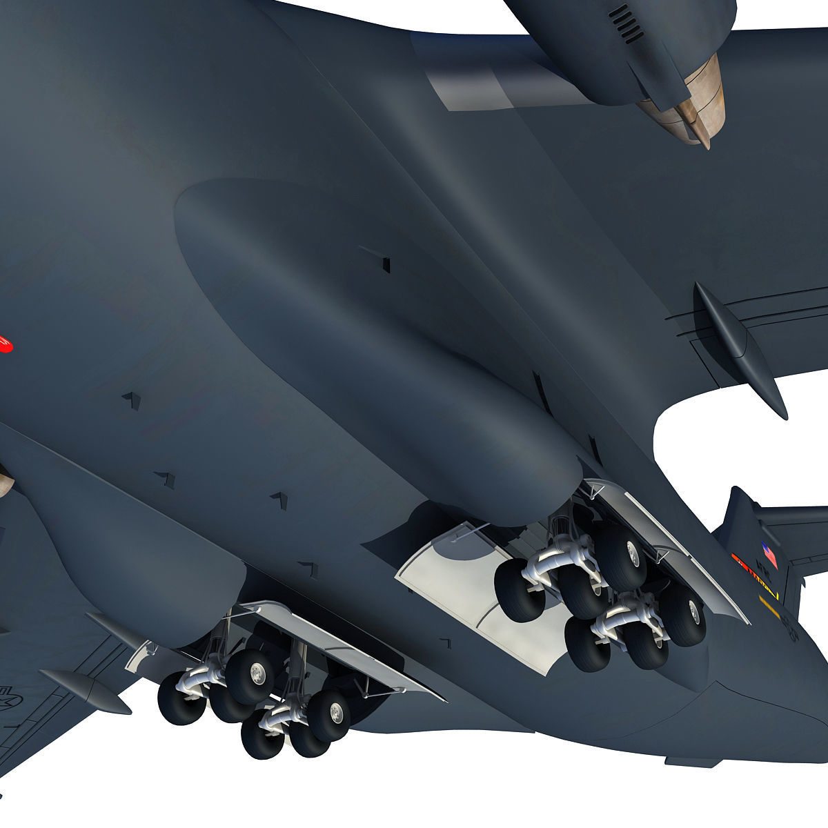 Military Globemaster C-17 Aircraft 3D model_17