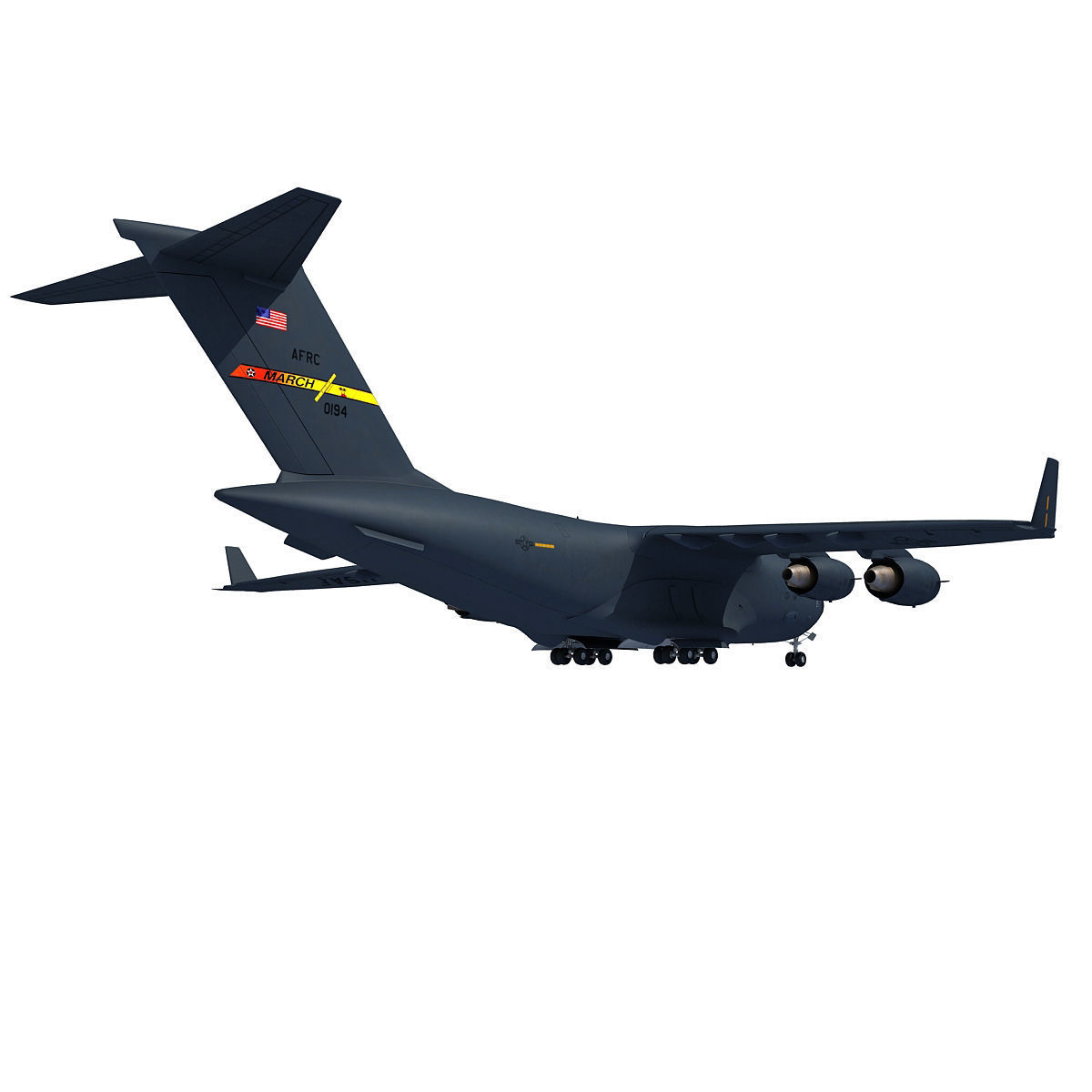 Military Globemaster C-17 Aircraft 3D model_9
