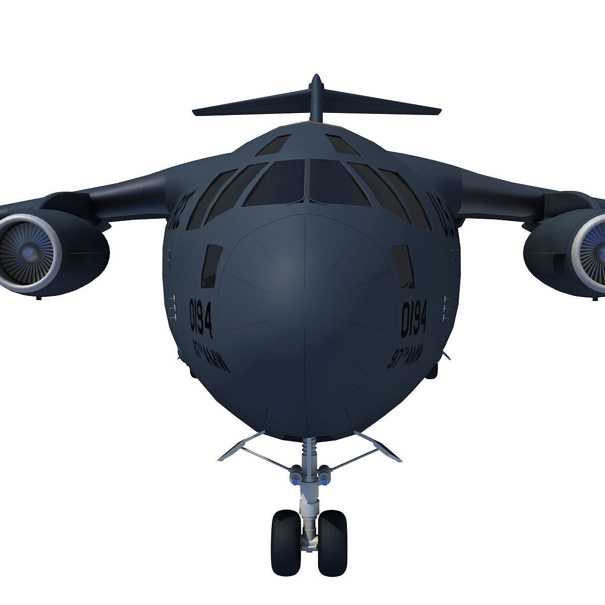 Military Globemaster C-17 Aircraft 3D model_15