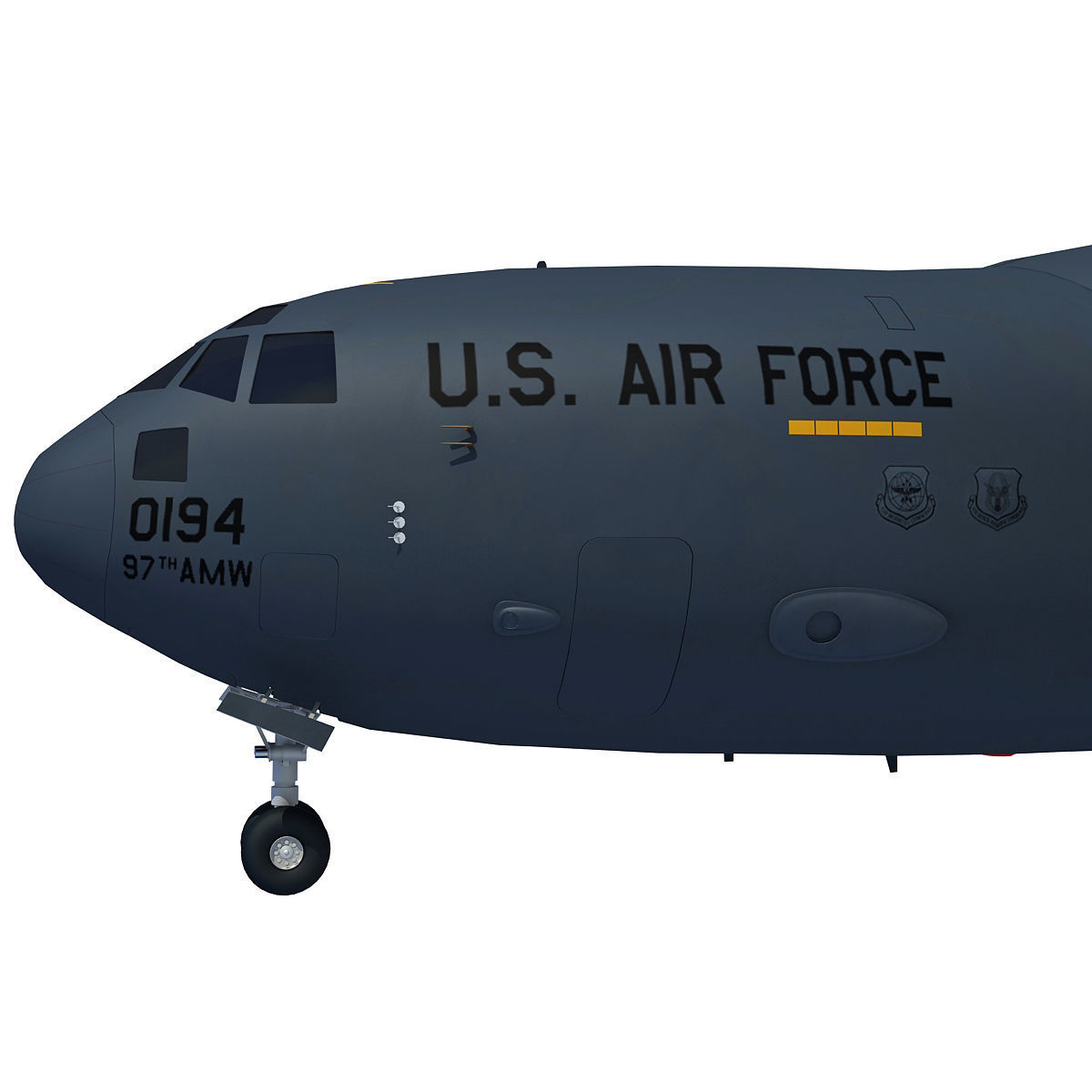 Military Globemaster C-17 Aircraft 3D model_16