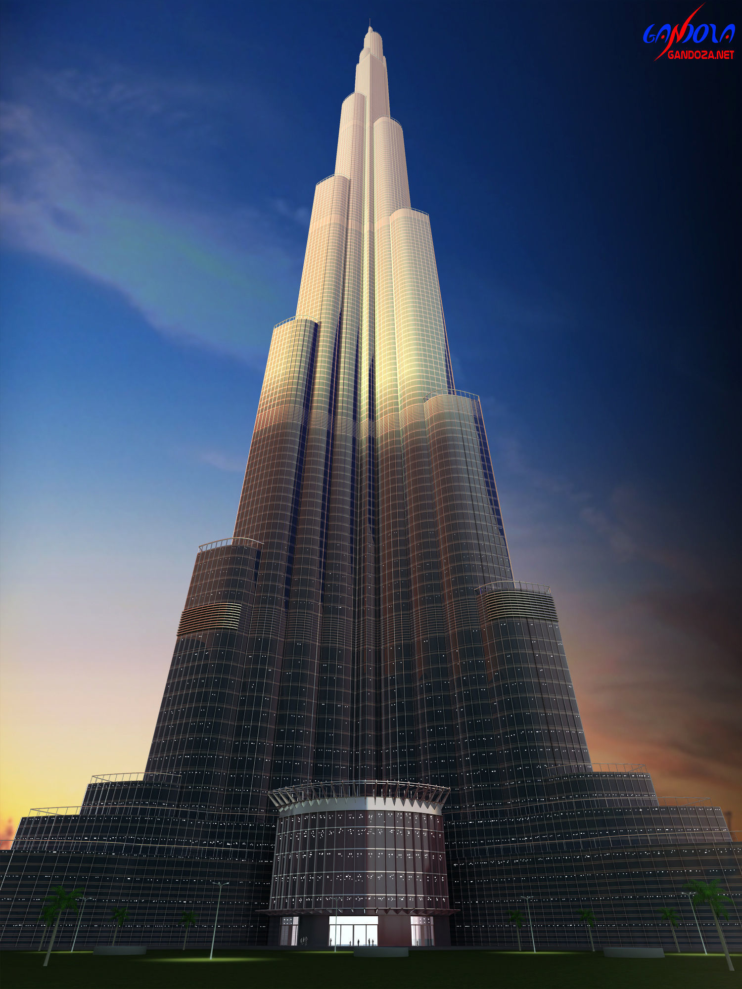 Burj Khalifa Tower 3D model_12