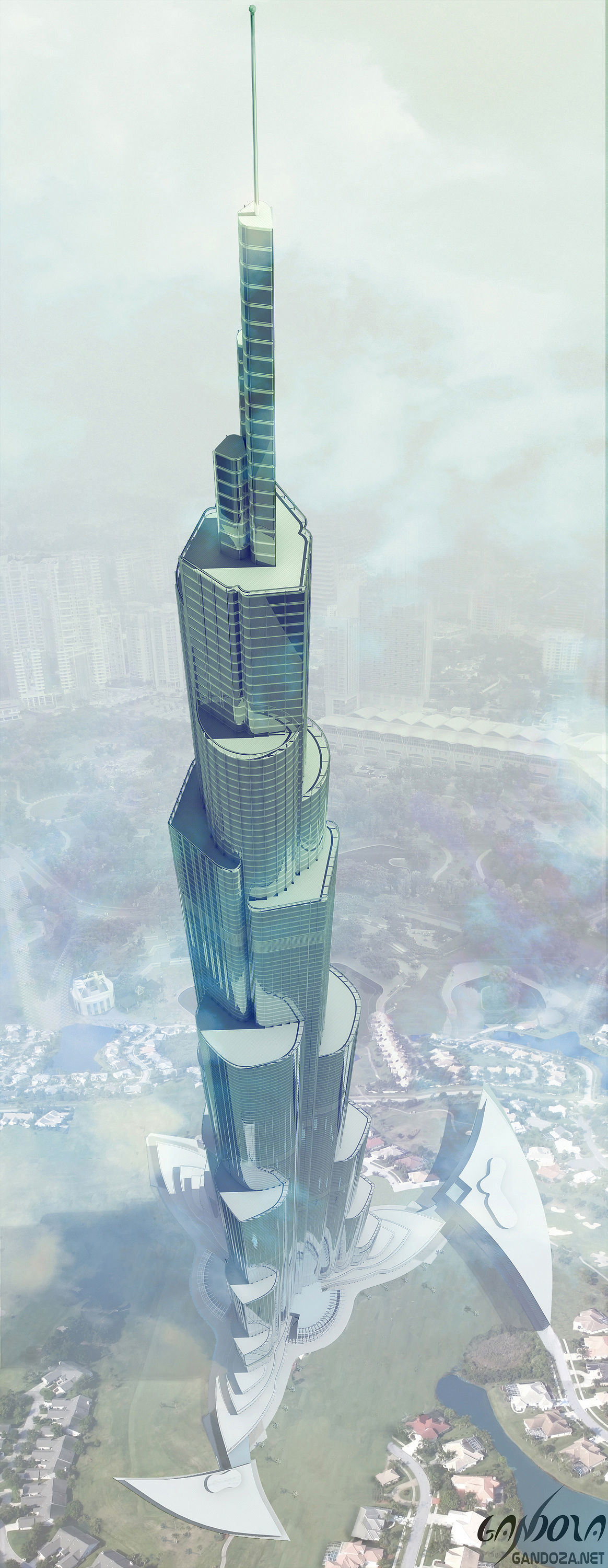 Burj Khalifa Tower 3D model_13