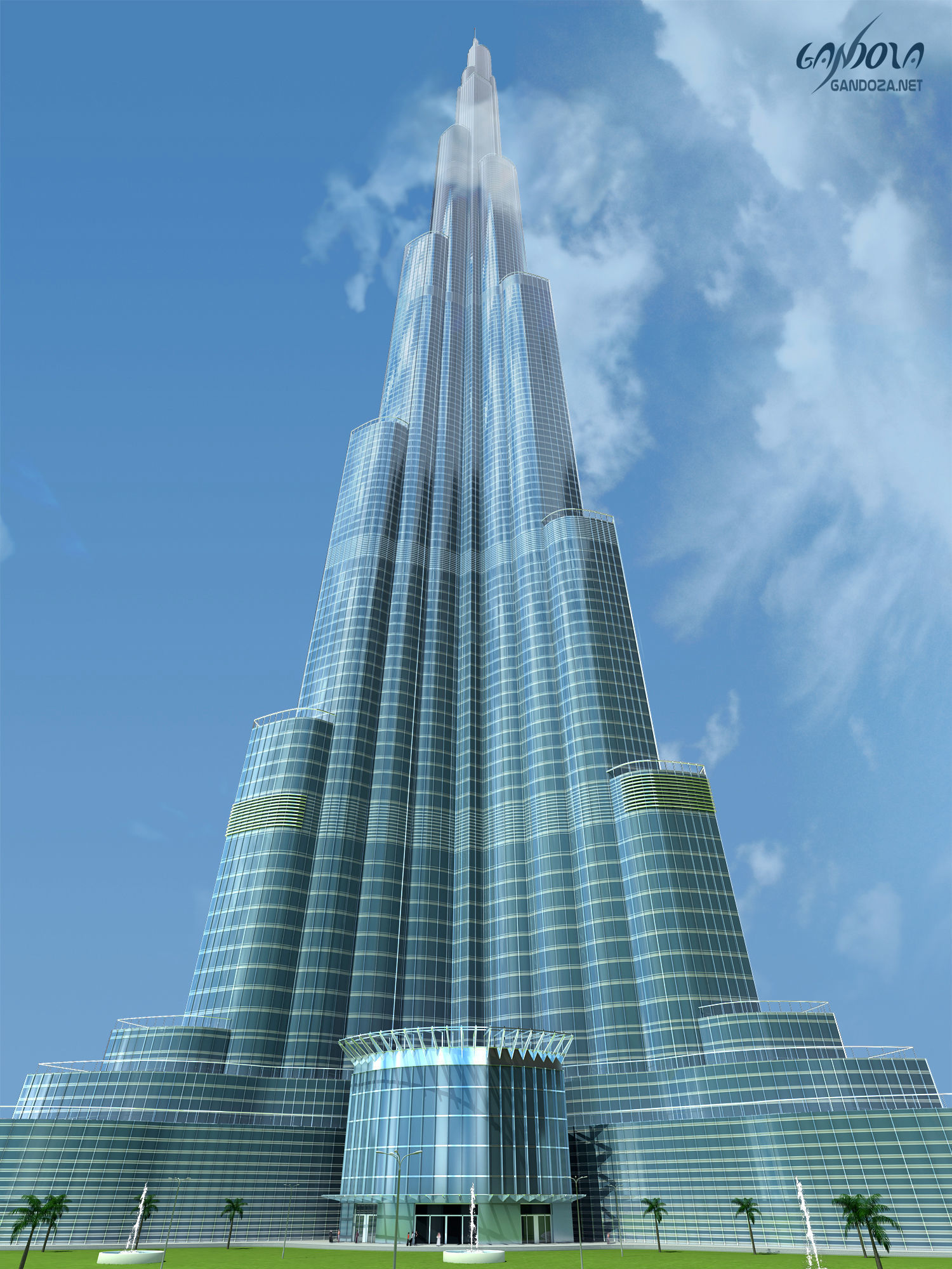 Burj Khalifa Tower 3D model_8