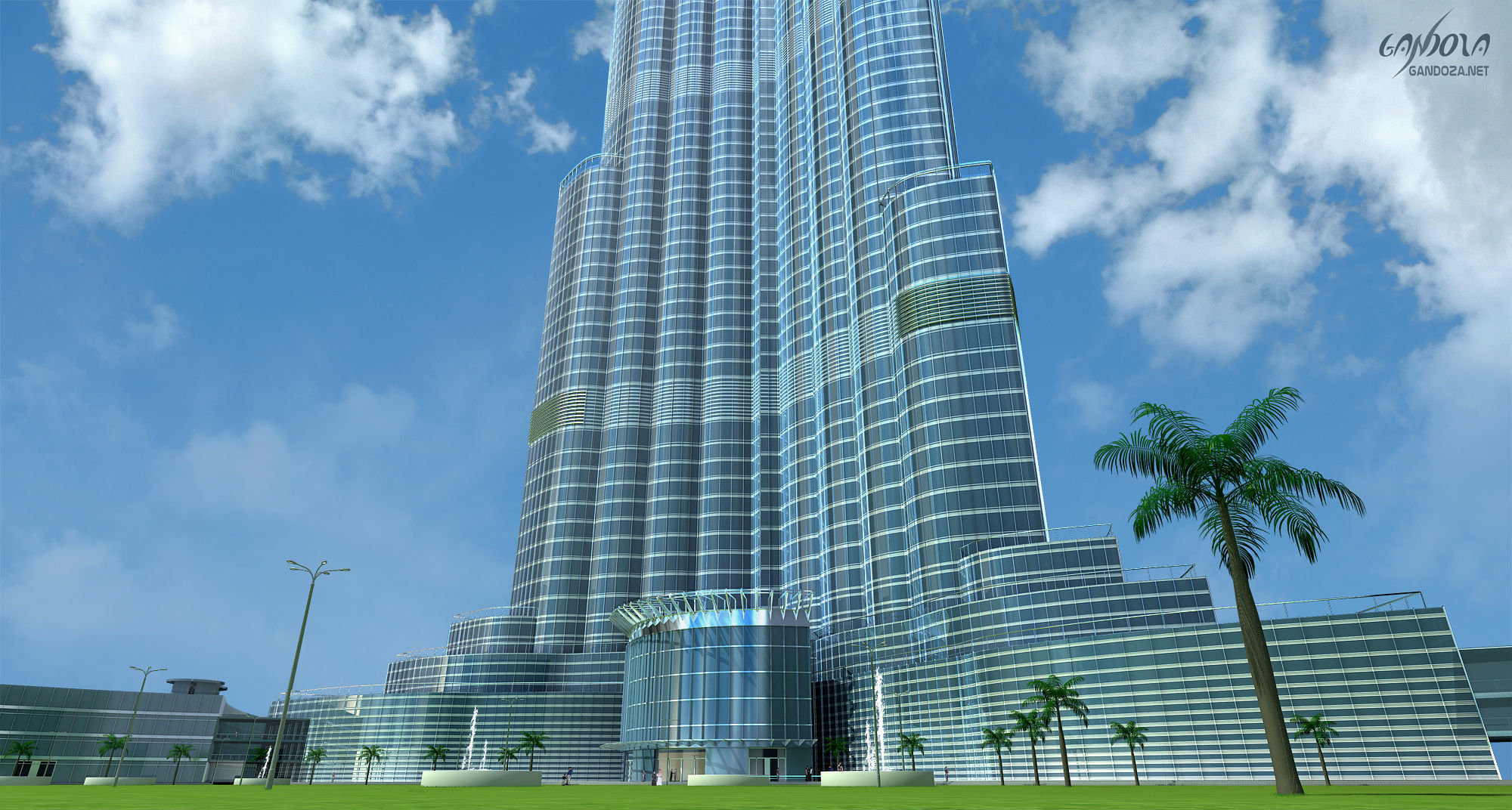 Burj Khalifa Tower 3D model_7