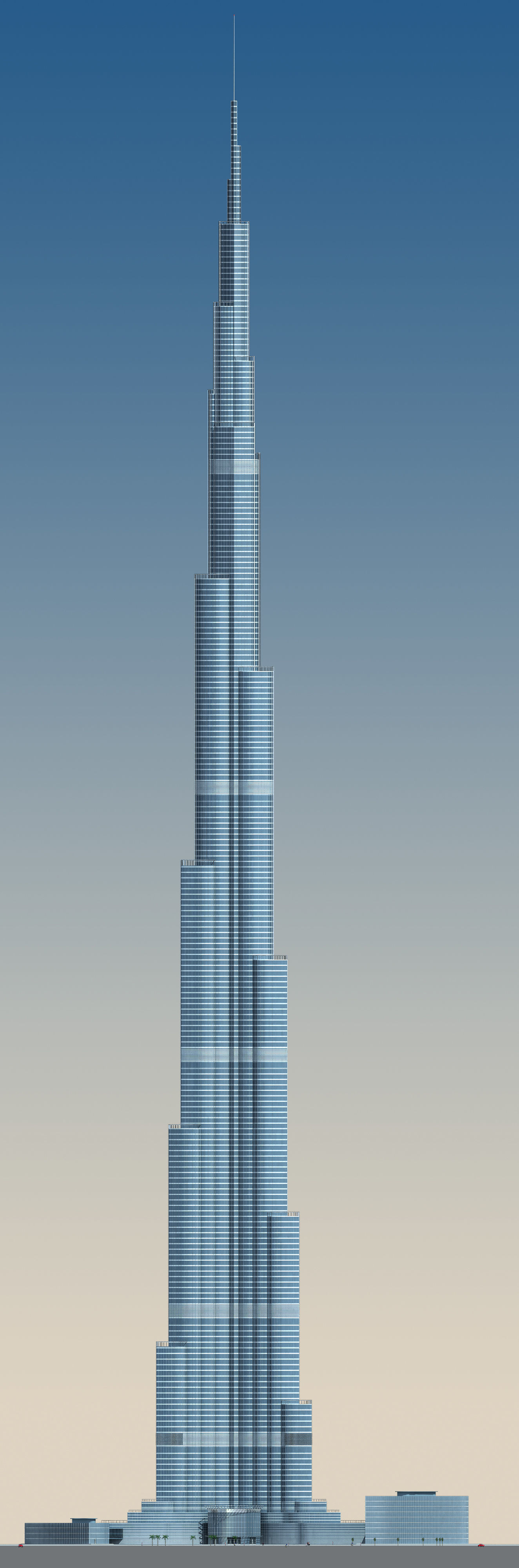 Burj Khalifa Tower 3D model_10