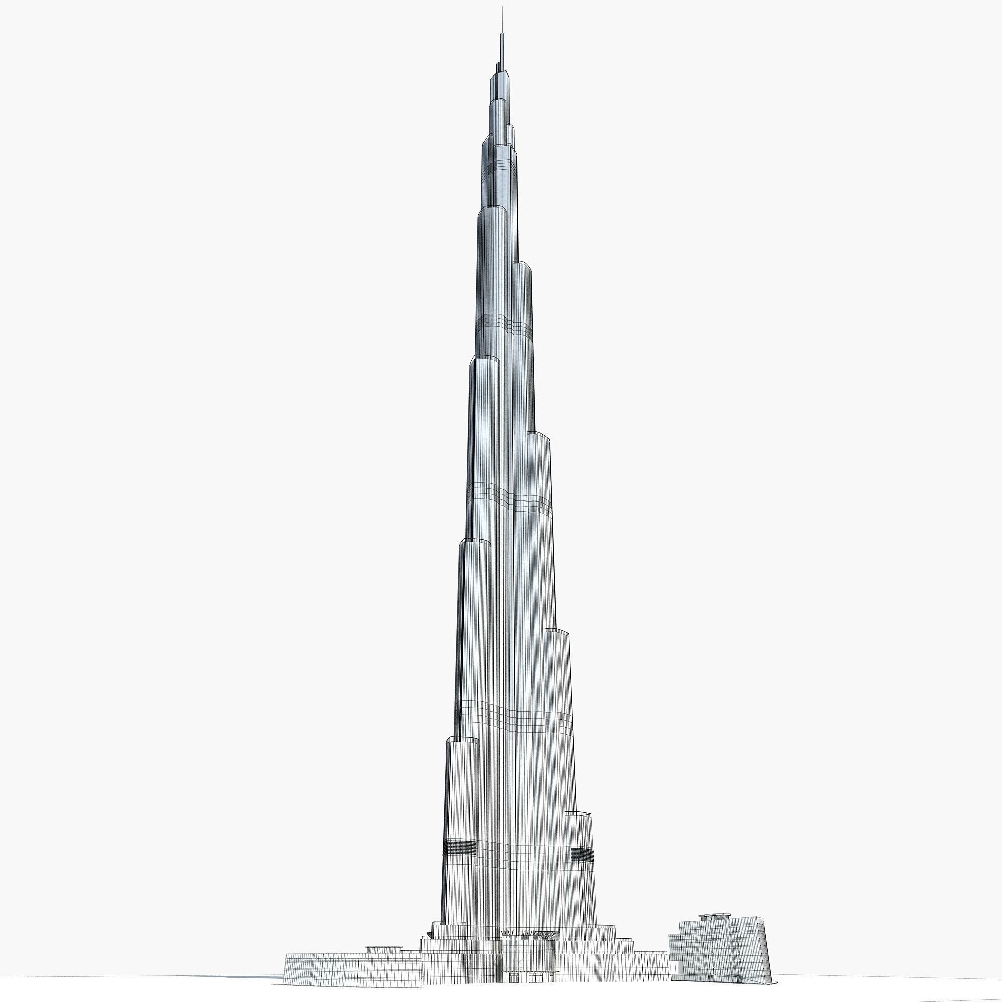 Burj Khalifa Tower 3D model_15