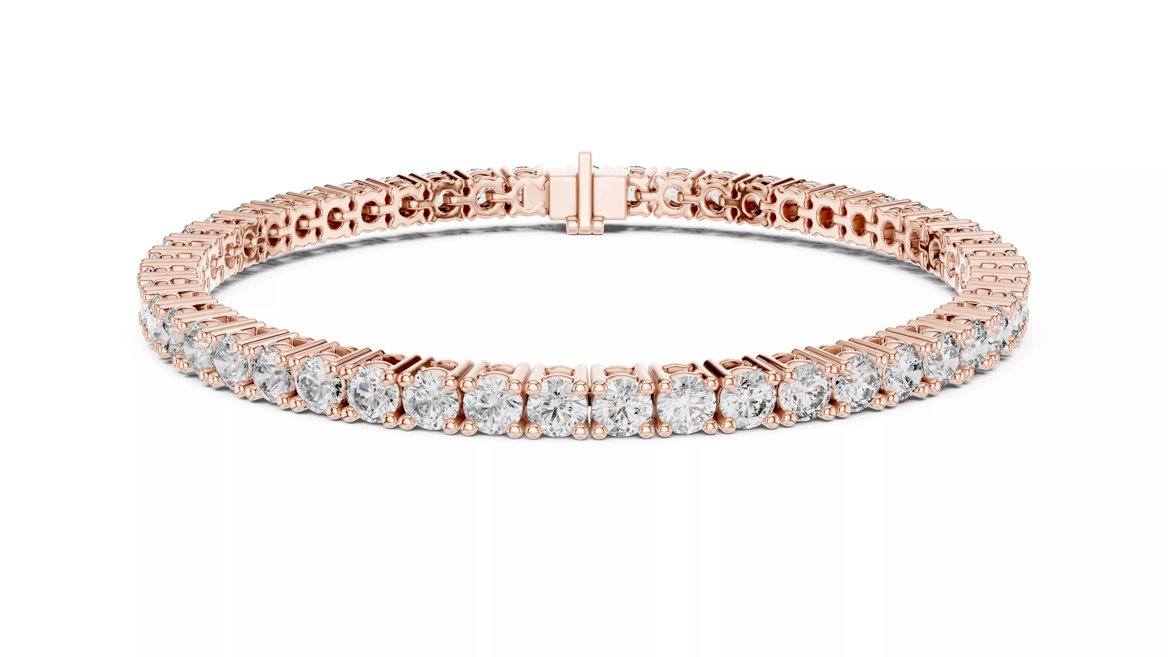 Classic Round Diamond Tennis Bracelet 3D Model Free 3D print model