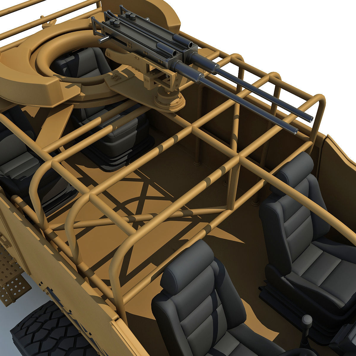 Yellow TMV tank 3D model_20