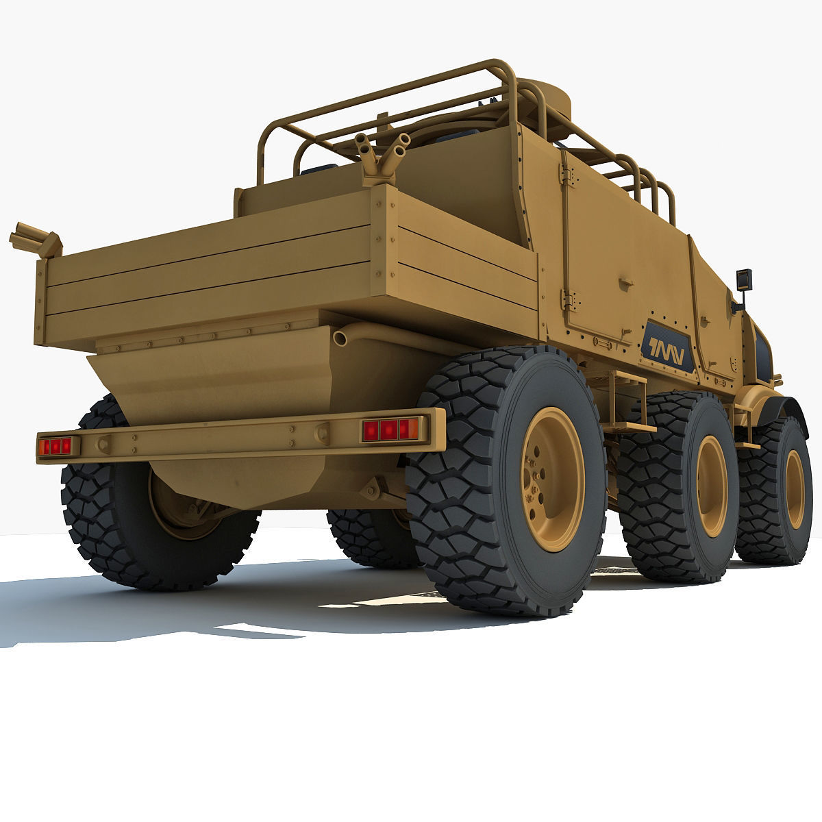 Yellow TMV tank 3D model_2