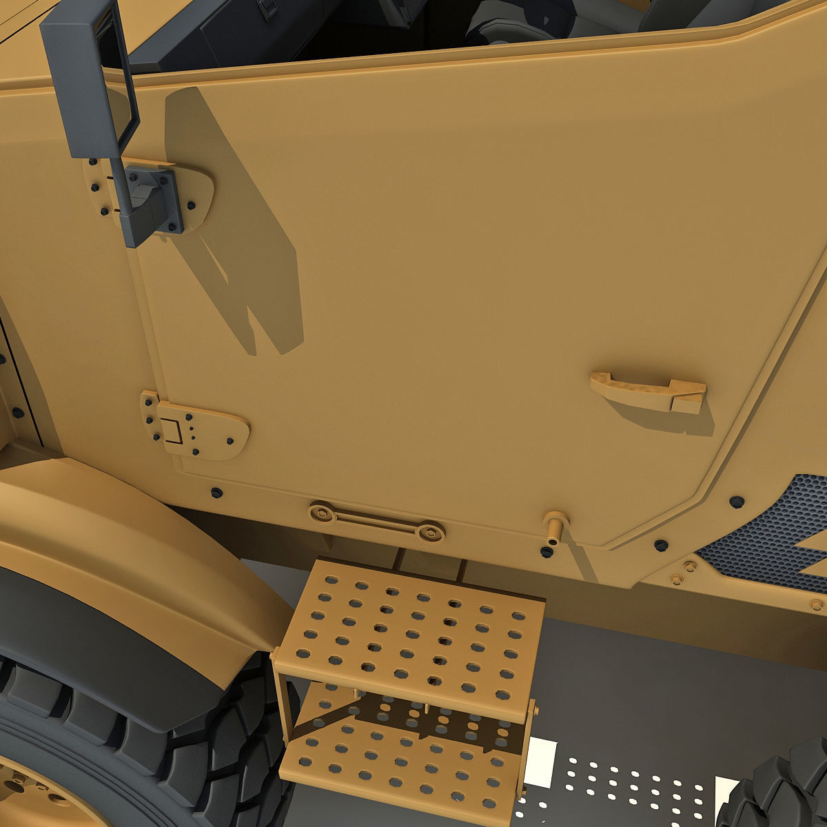Yellow TMV tank 3D model_21