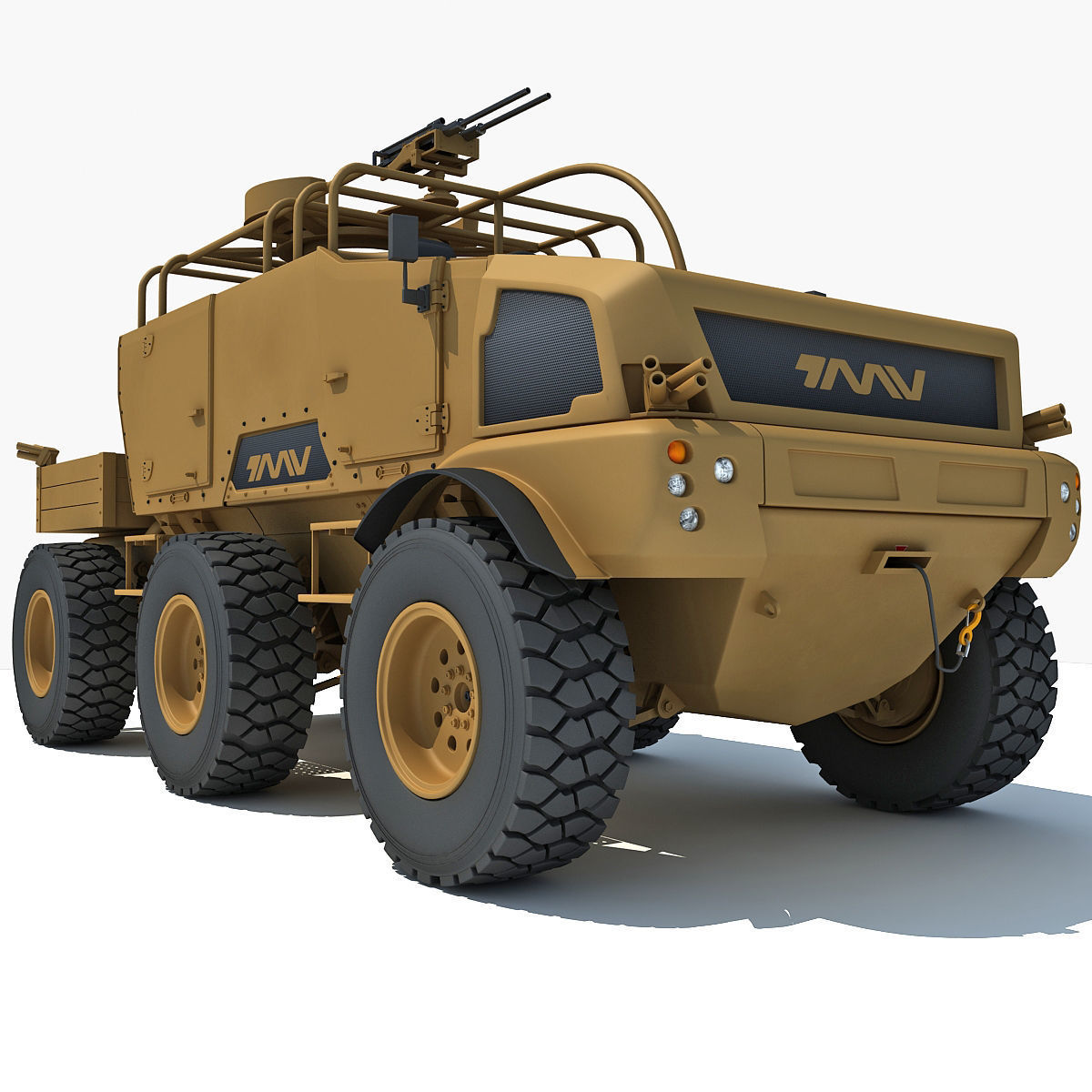Yellow TMV tank 3D model_8