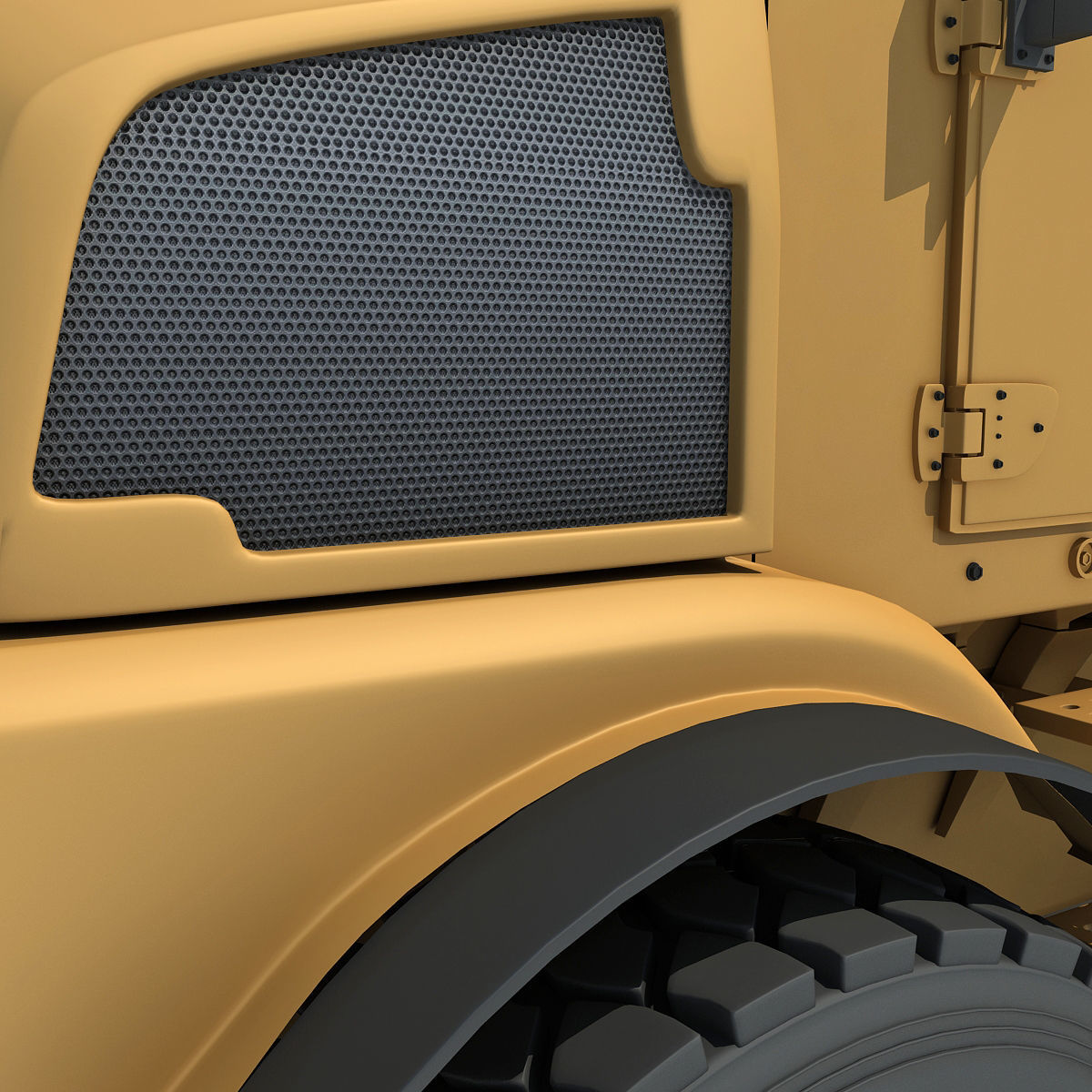 Yellow TMV tank 3D model_13