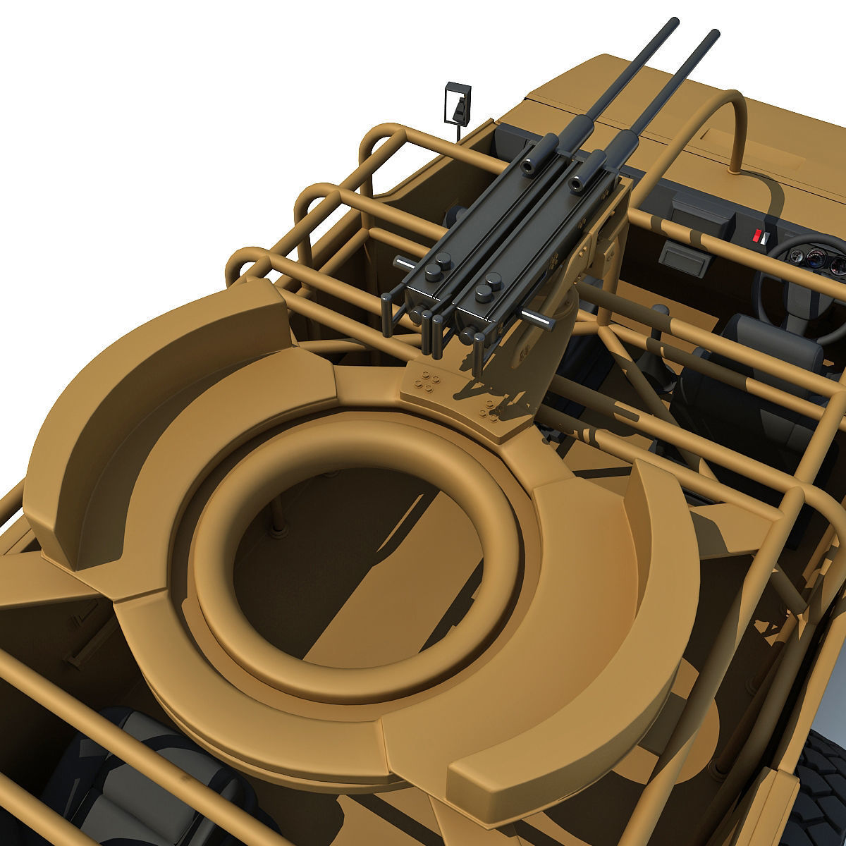 Yellow TMV tank 3D model_23