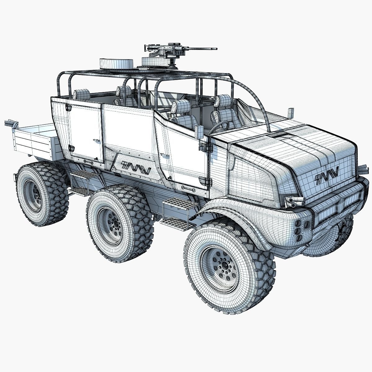 Yellow TMV tank 3D model_24