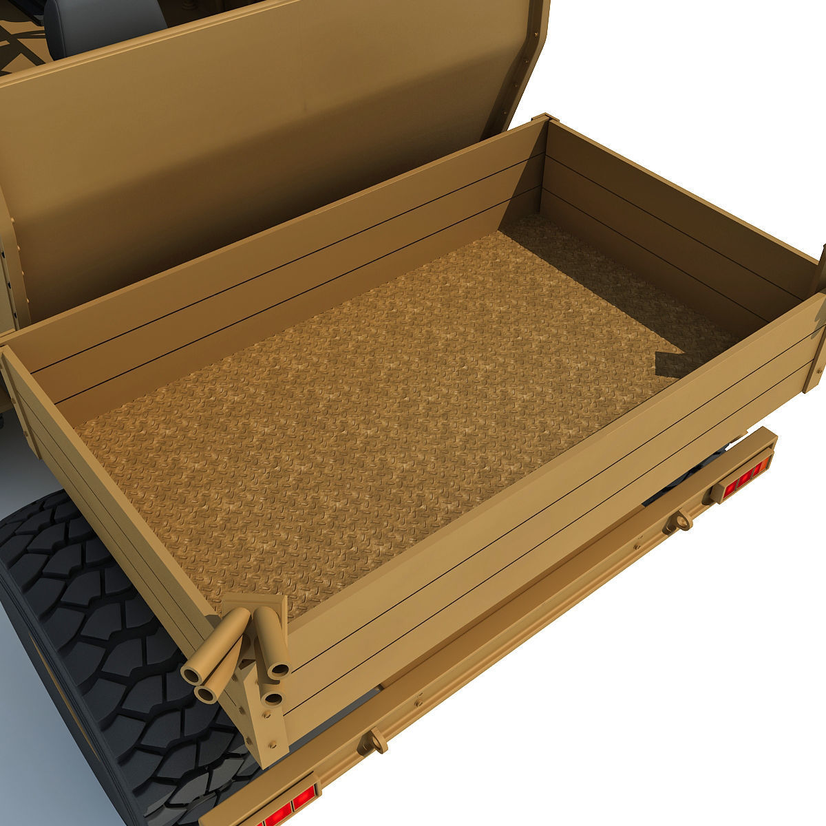 Yellow TMV tank 3D model_10