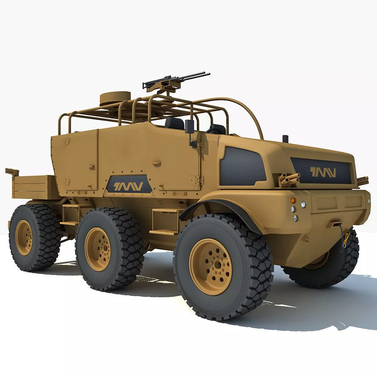Yellow TMV tank 3D model_0