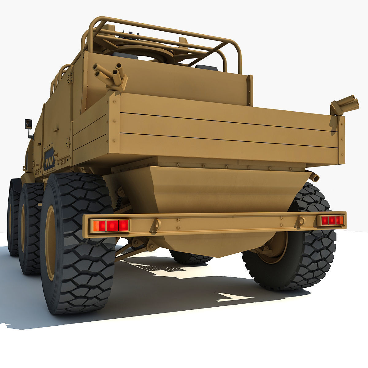 Yellow TMV tank 3D model_6