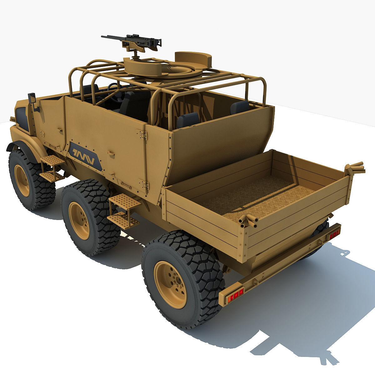Yellow TMV tank 3D model_4