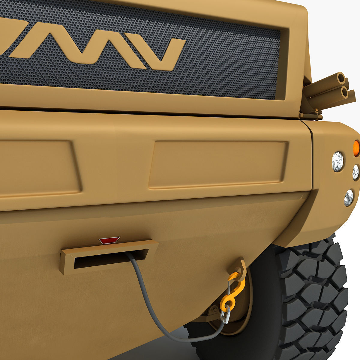 Yellow TMV tank 3D model_15