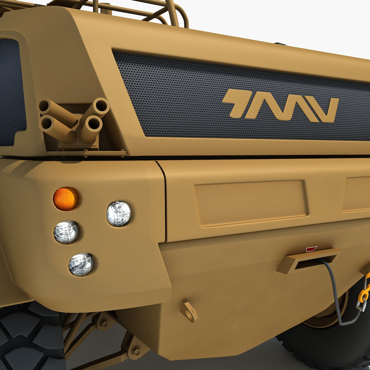 Yellow TMV tank 3D model_16