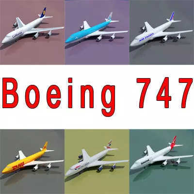 6 Textures for Boeing 3D model_0