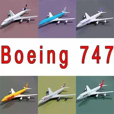 6 Textures for Boeing 3D model