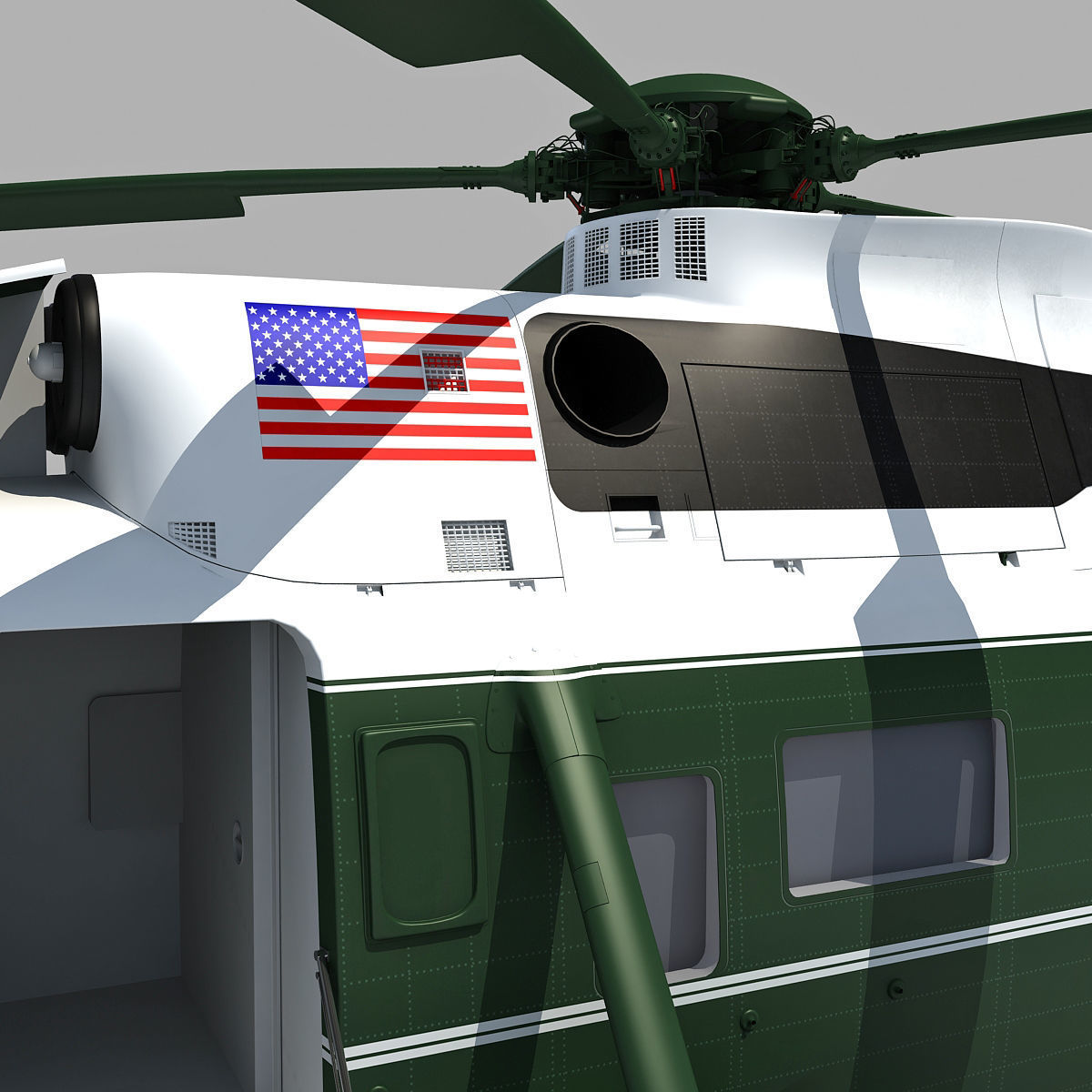 Boeing Air Force One and Marine One 3D model_15