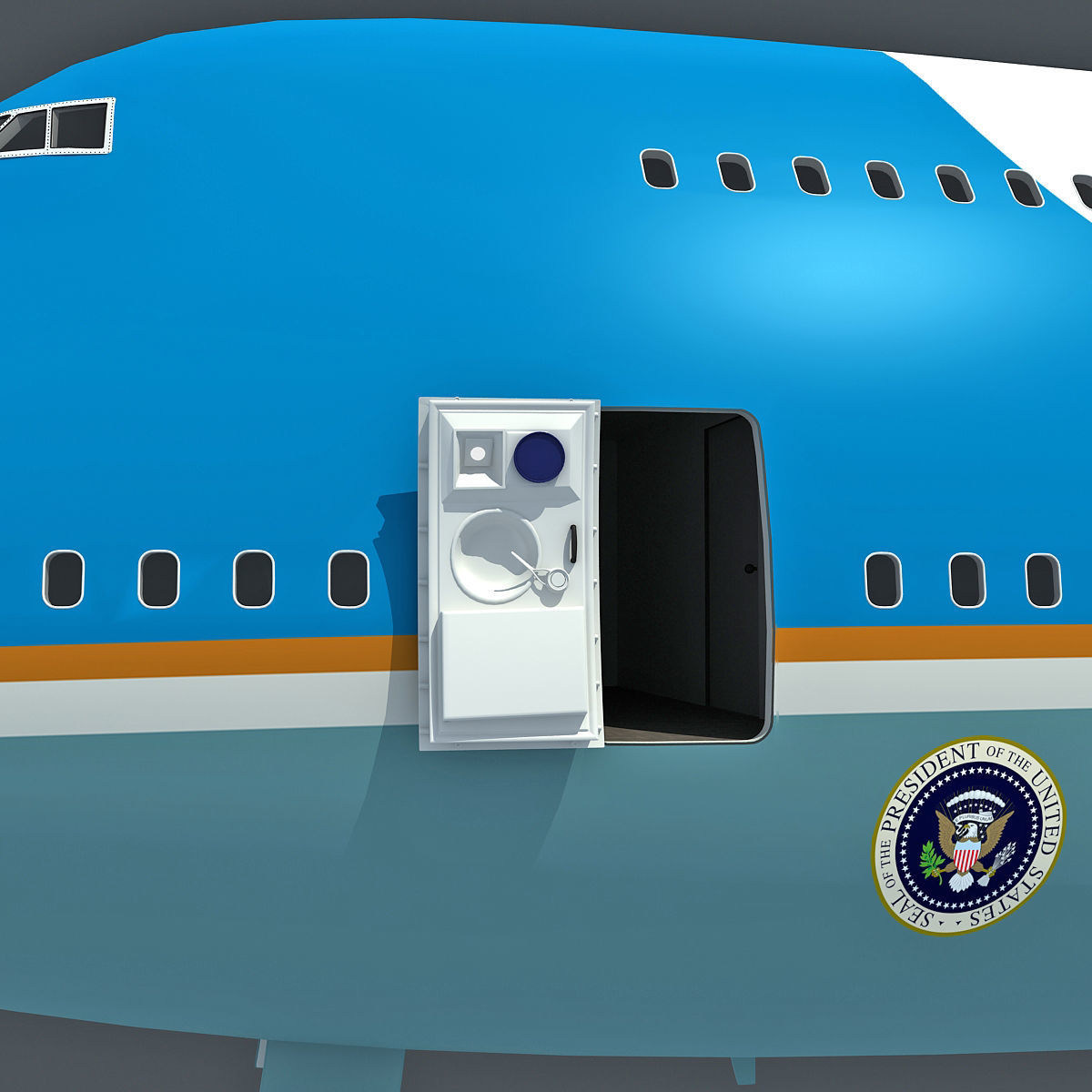 Boeing Air Force One and Marine One 3D model_28