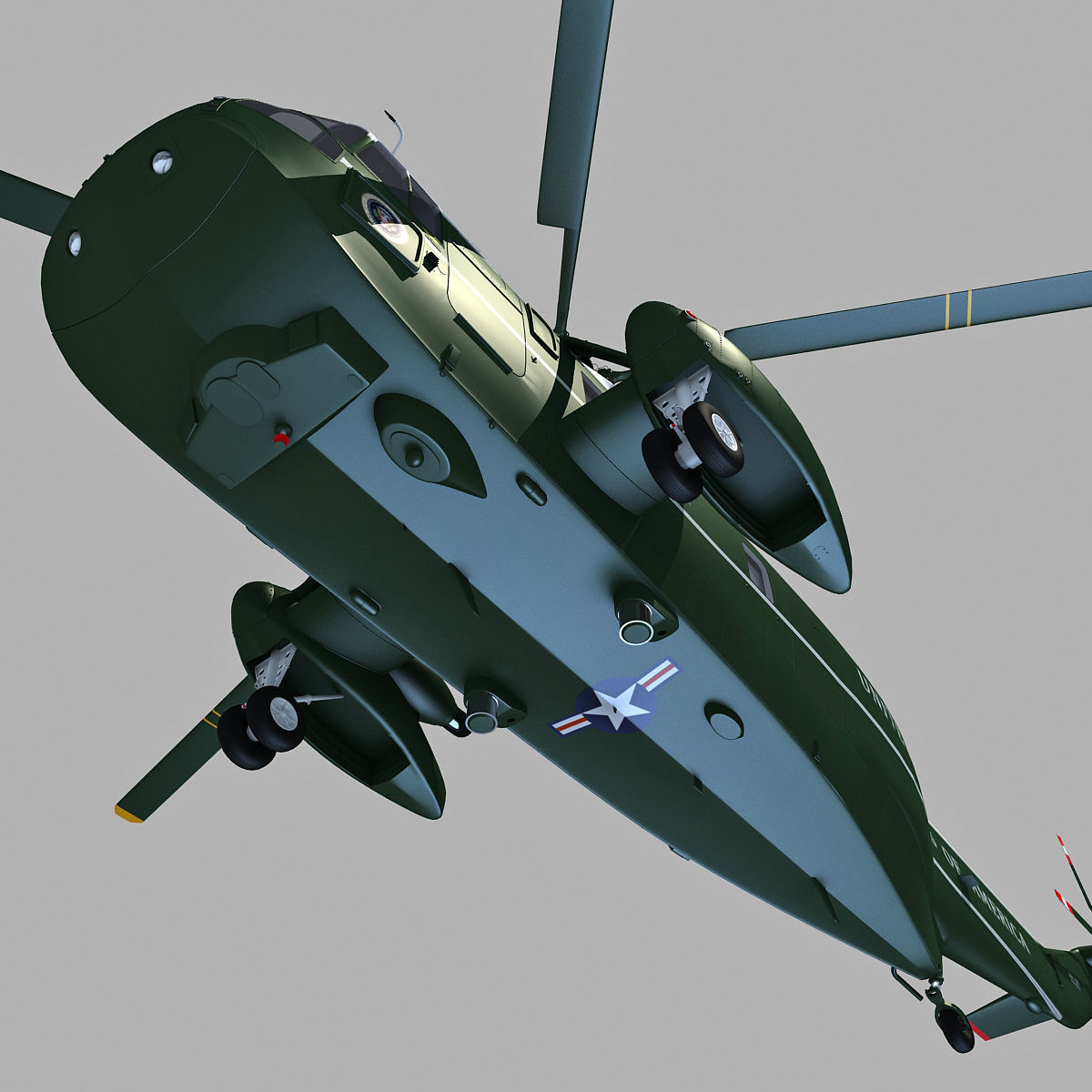 Boeing Air Force One and Marine One 3D model_11