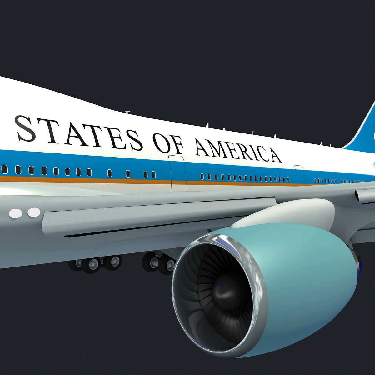 Boeing Air Force One and Marine One 3D model_26