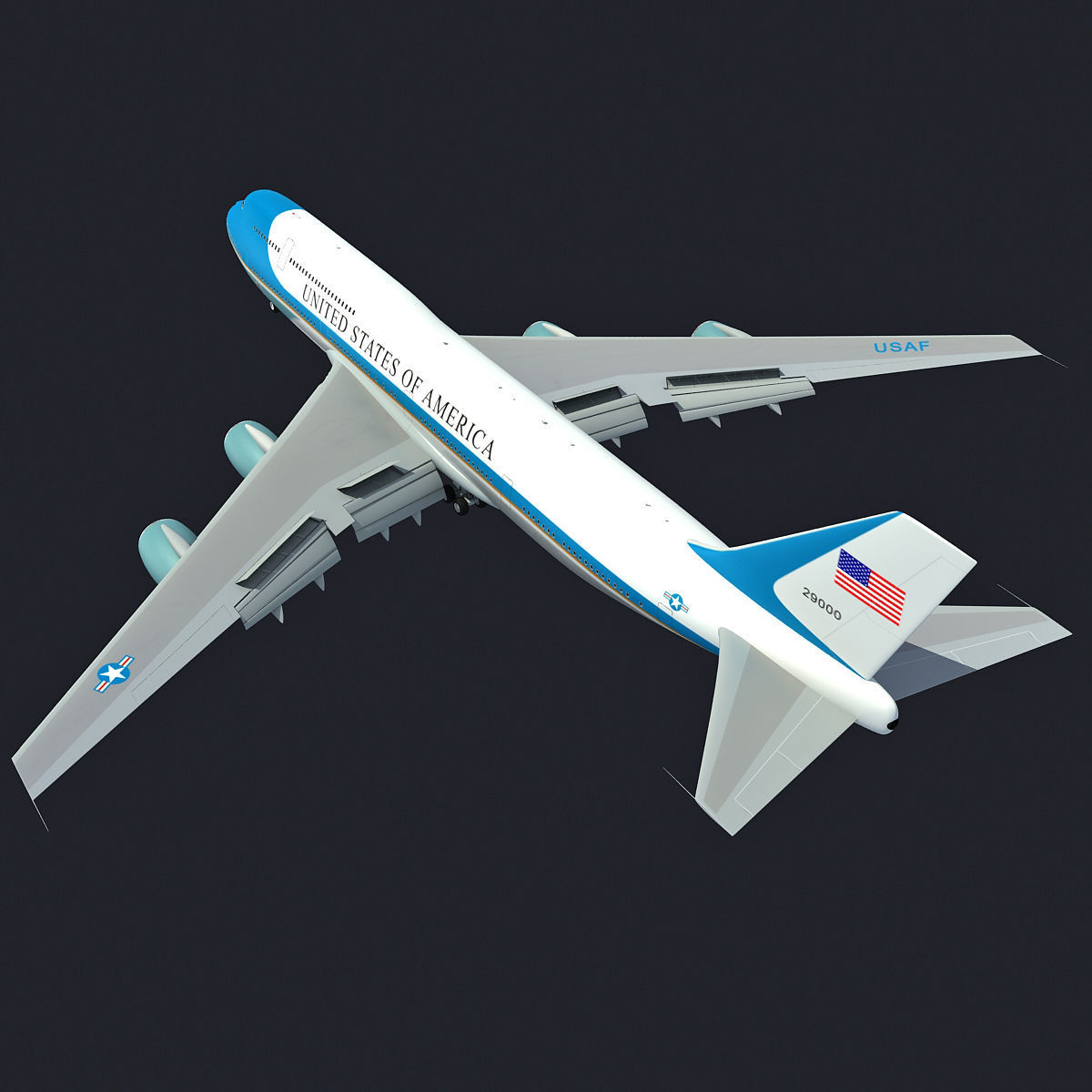 Boeing Air Force One and Marine One 3D model_19