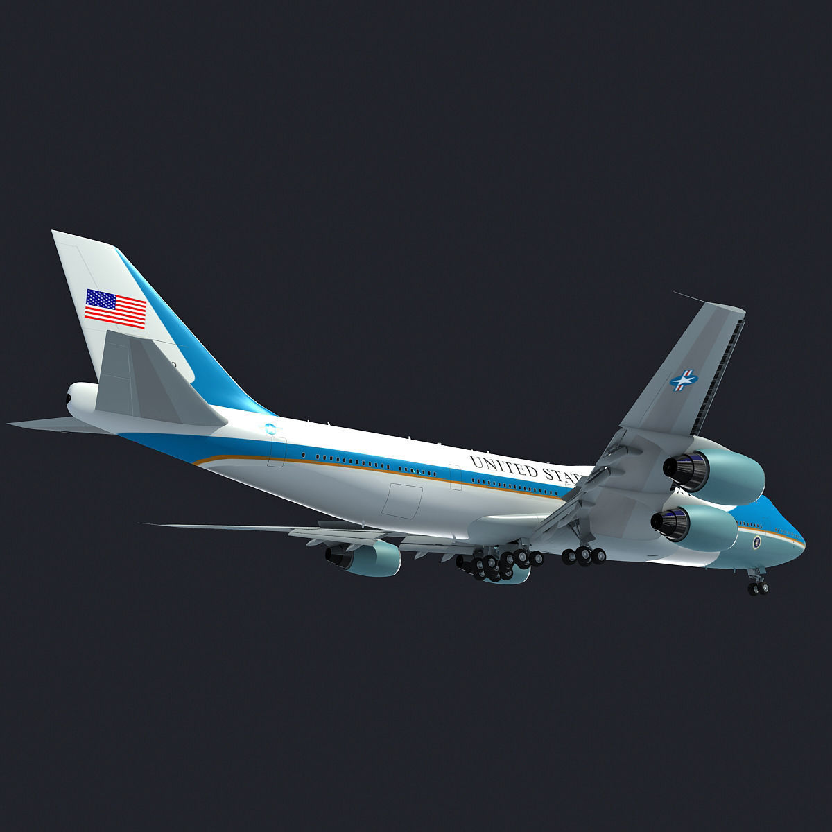 Boeing Air Force One and Marine One 3D model_9