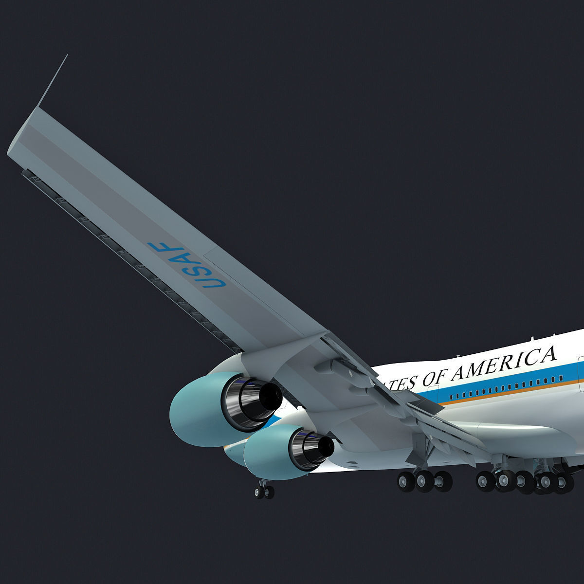 Boeing Air Force One and Marine One 3D model_10
