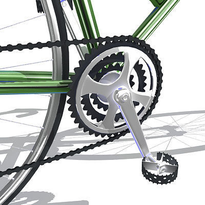 Simple Street Bicycle 3D model_6