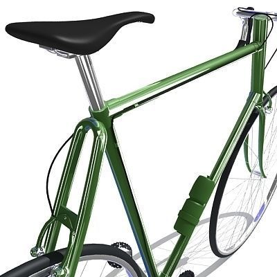 Simple Street Bicycle 3D model_3