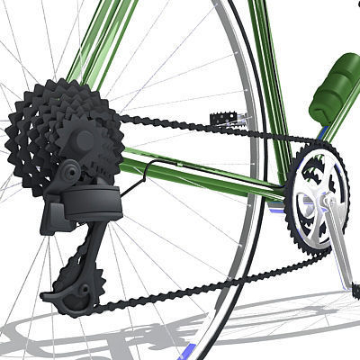 Simple Street Bicycle 3D model_9