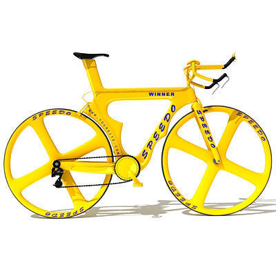 Yellow Bicycle 3D model