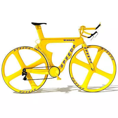 Yellow Bicycle 3D model