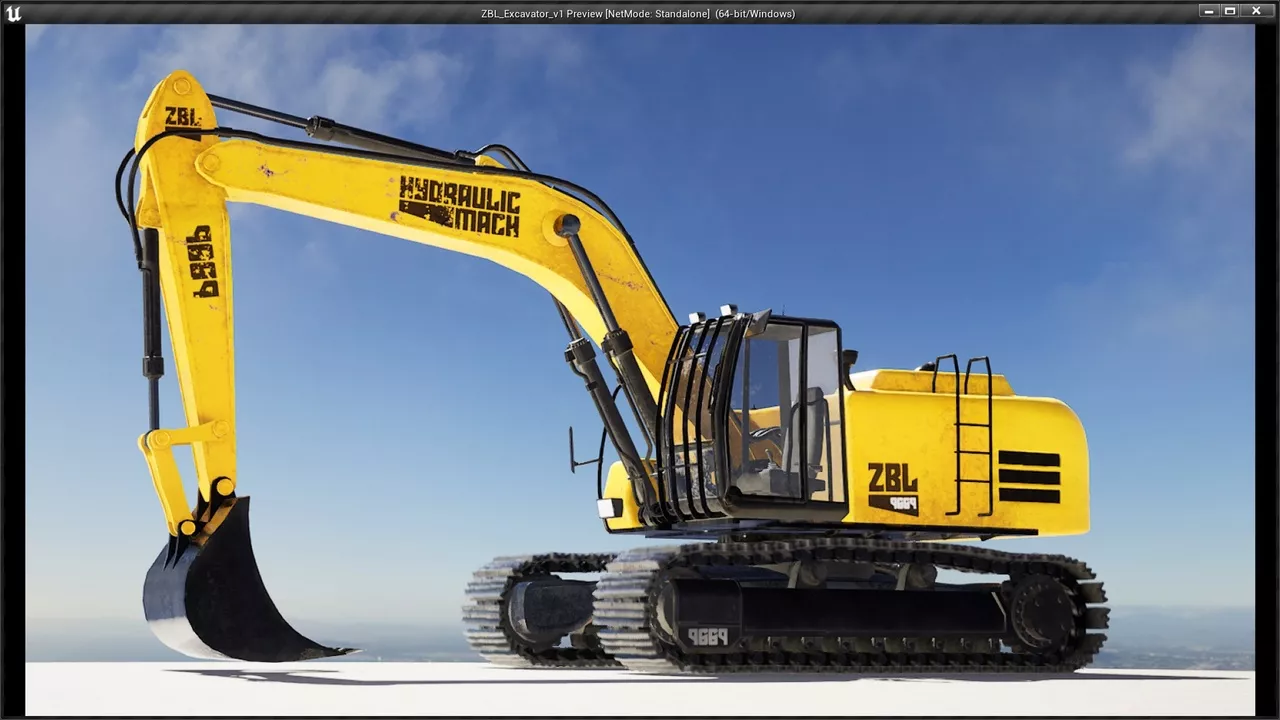 Heavy Construction Machinery Unreal Engine 3D model