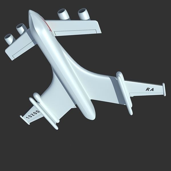 Super-heavy Amphibian Cargo Aircraft 3D model_8