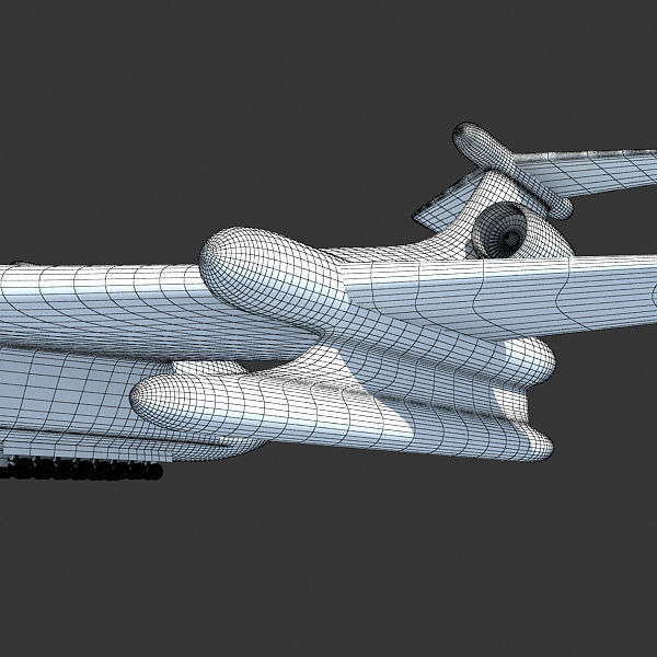Super-heavy Amphibian Cargo Aircraft 3D model_26