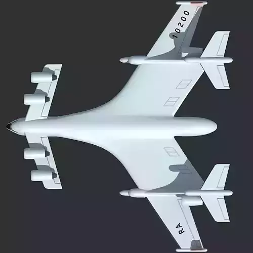Super-heavy Amphibian Cargo Aircraft 3D model