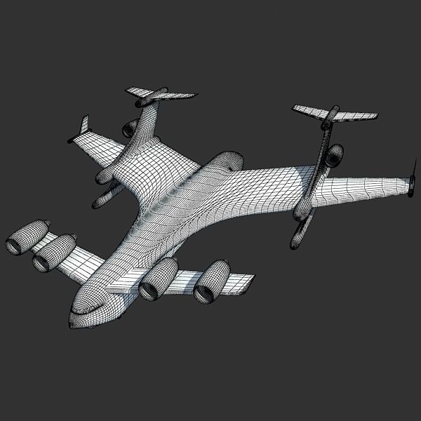 Super-heavy Amphibian Cargo Aircraft 3D model_23