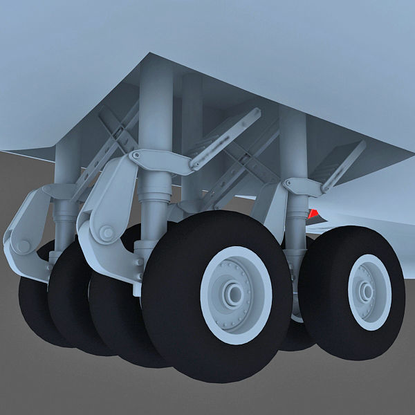 Super-heavy Amphibian Cargo Aircraft 3D model_11