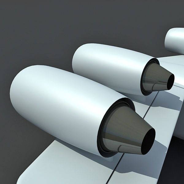 Super-heavy Amphibian Cargo Aircraft 3D model_18